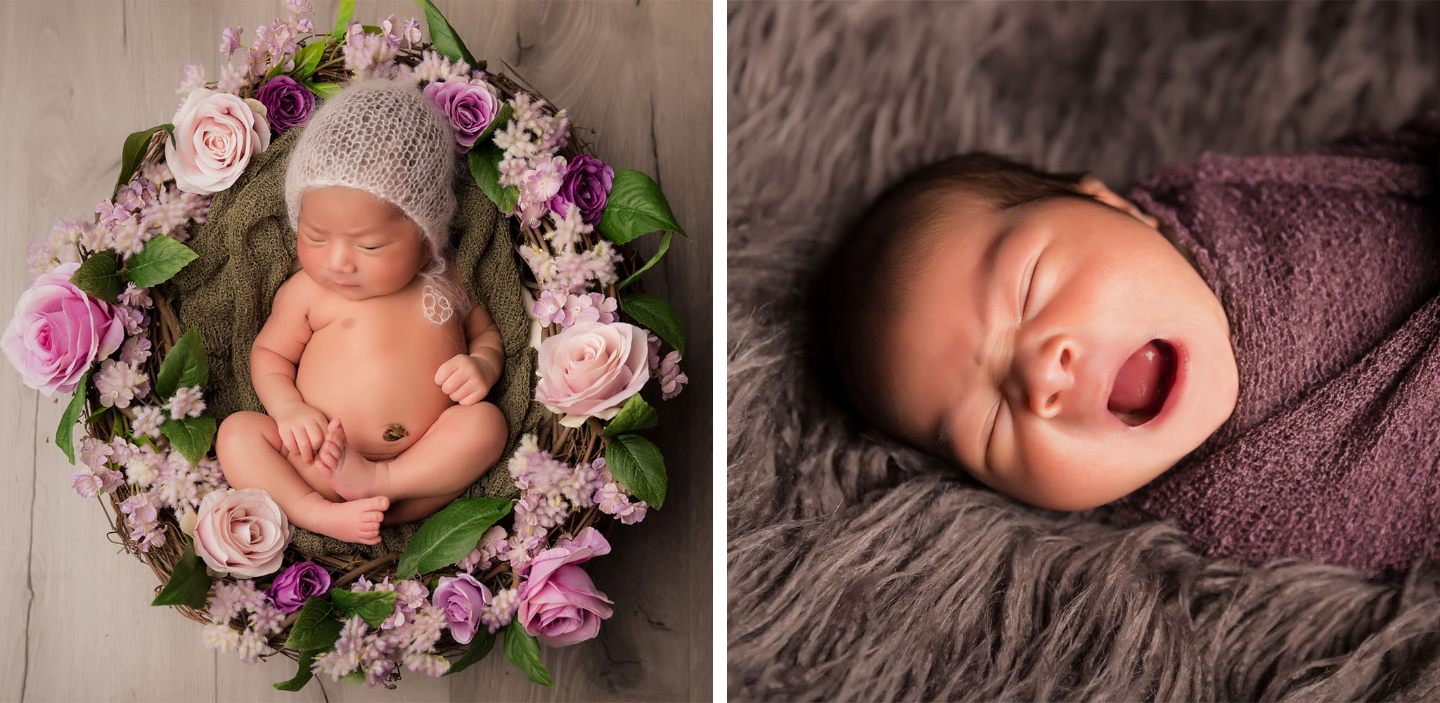 newborn photographer in orange county line and roots